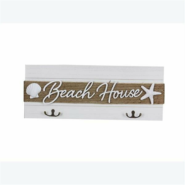 Youngs Wood Beach House Nautical Wall Hook with Resin Shell 61560